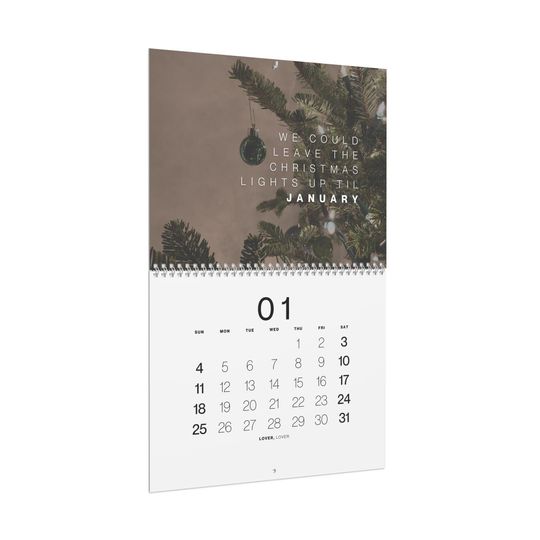 Discover Subtle Swifty Calendar 2026  Photo Wall Calendar (11x8.5, Spiral Bound)