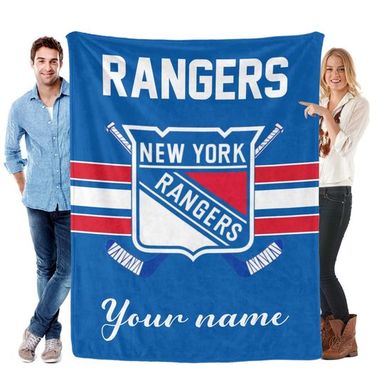 Discover New York Personalized Flannel Blankets,Hockey Fan Gift
