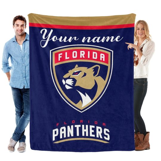 Discover Florida Hockey Personalized Flannel Blankets,Hockey Fan Gift