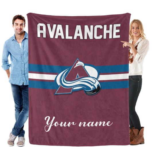 Discover Colorado Hockey Personalized Flannel Blankets,Hockey Fan Gift