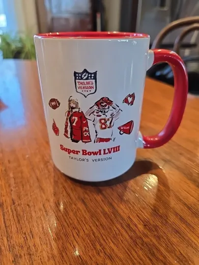 Super Bowl LVIII Travis Kelce Swift Coffee Mug