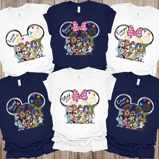 Discover Custom Disney Epcot 2025 Shirts, Family Matching Epcot Shirt, Disney Epcot Matching Shirt, Disney Epcot 2026 Name Shirt, World Traveler Tee