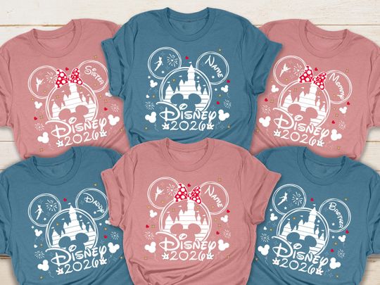 Discover Custom Disney 2026 Shirt, Magic Kingdom Shirts, Vacation Group Tees, Disneyland Squad Tshirt, Matching Mickey Minnie Shirts, Disneyworld Tee
