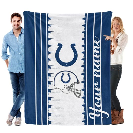 Discover Indianapolis Colts Personalized Flannel Blankets, Football Gifts