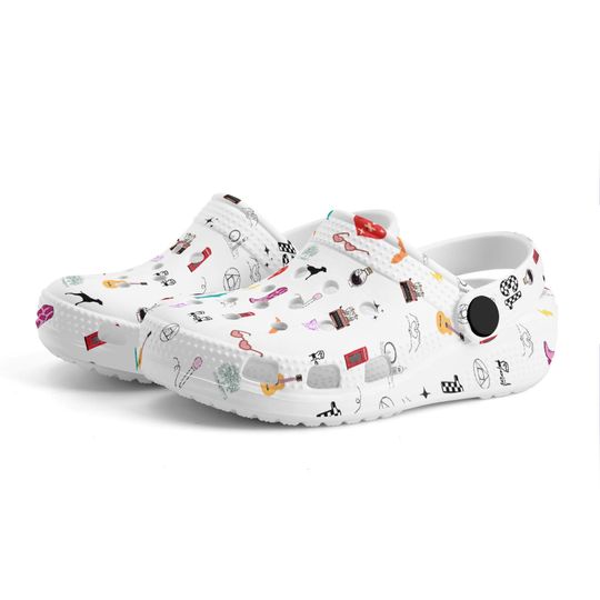 Discover SWIFT BEACH Kids Slides - Eras Tour Life of A Showgirl Pop Music Pattern Crocs