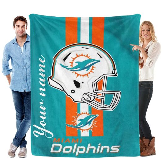 Miami Football Personalized Flannel Blankets, Football Gifts