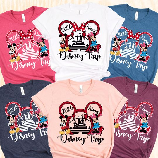 Discover Custom Disney 2026 Shirts, Disney Castle Shirts, Disneyland Trip 2026 Shirt, Custom Disney Family Matching Shirt, Disney Holiday Shirt