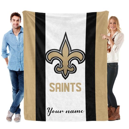 Discover New Orleans Saints Personalized Flannel Blankets, Football Gifts