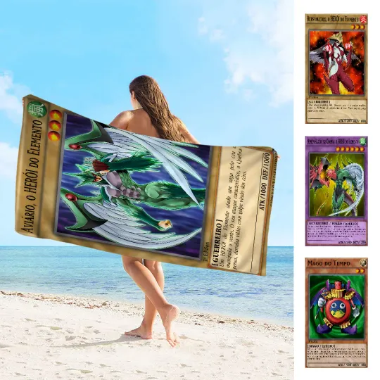 Discover Yu-Gi-Oh MONSTER CARD Towel Microfiber Beach Towel Absorbent Quick dry Soft Yoga Swimming Resort Mountain Climbing Towel