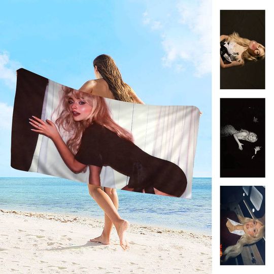 Discover Singer S-Sabrina Carpenter Anime Beach Swimming Towel Soft Absorbent Washcloth Children's Gifts For Kids Travel Camping Gym