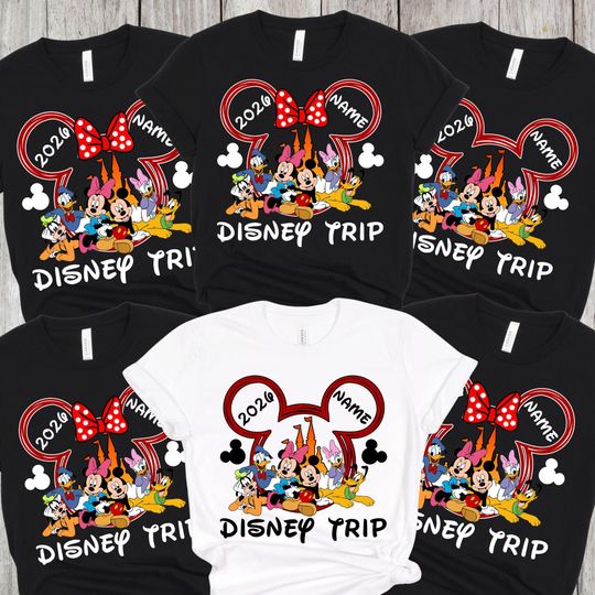 Discover Custom Disney Trip 2026 Shirt, Disney Family Matching Shirts, Custom Disney Crew Shirt, Comfort Color Disney Shirts, Disney Couple Shirt