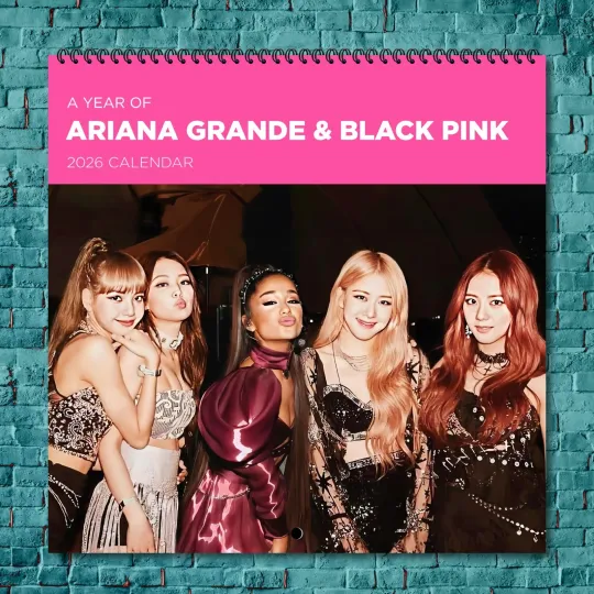 Ariana - Black Pink 2026 Hollywood Stars Calendar, 12-Month Wall Calendar