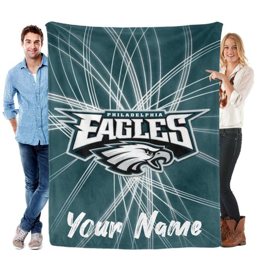 Discover Philadelphia Football Personalized Flannel Blankets, Football Gifts