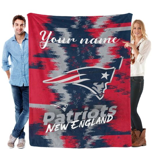 Discover New England Football Personalized Flannel Blankets, Football Gifts