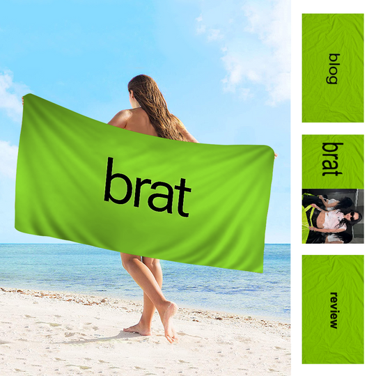 Discover Charli XCX BRAT Singer Microfiber Beach Towel Absorbent Quick Dry Soft Yoga Swimming Resort Mountain Climbing Towel