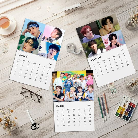 Discover Stray Kids 2026 Wall Calendar, SKZ Photo Calendar