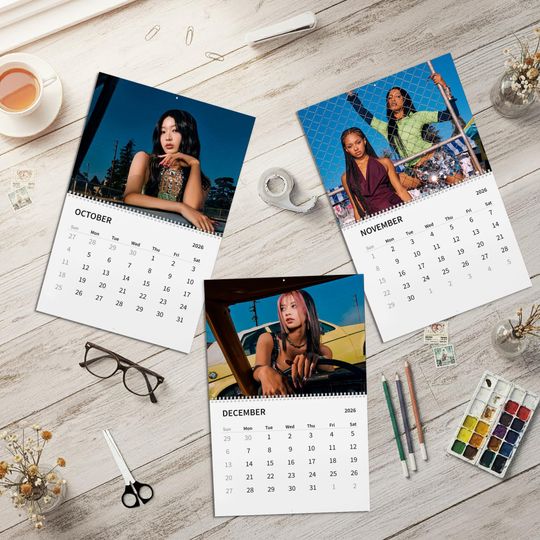 Discover KATSEYE Desk Calendar 2026, Global Girl Group Gift