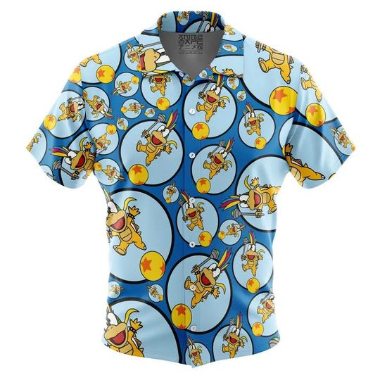 Discover Lemmy Koopa Super Mario Bros Button Up Hawaiian Shirt Cute Tropical Button Up Summer Vacation Beach Outfit Fun Unisex Style Shirt