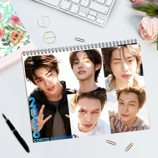 Discover COR TIS Desk Calendar 2026, Cortis Members Monthly Fan Calendar, Kpop Boy Group Photo Planner, Idol Gift, Home Office Decor