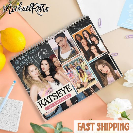 Discover K-Pop Girl Group Inspired 2026 Wall Calendar, Modern Pop Idol Art Wall Decor