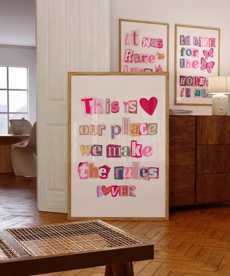 Discover Lover Inspired Lyrics Poster, Pastel Pink Scrapbook Wall Art, Taylor Music Print, Aesthetic Bedroom Decor, Romantic Quote Wall Art Gift