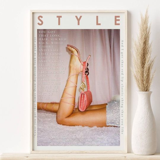 Discover Style Song Lyric Poster, Fan Art Print, Fashionable Wall Decor, Pop Song Quote, Minimalist Room Decor