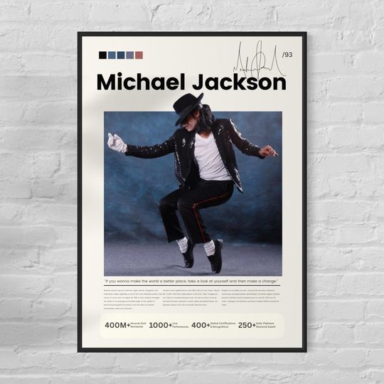 Discover Michael Jackson Wall Art - King of Pop Poster - Vertical Premium Matte Poster