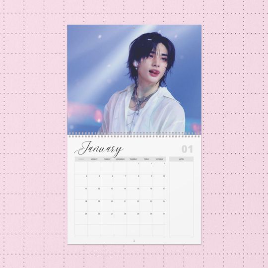 Discover Hyunjin Calendar, Stray Kids Kpop Gift, 12-Month Hanging Calendar for STAYs