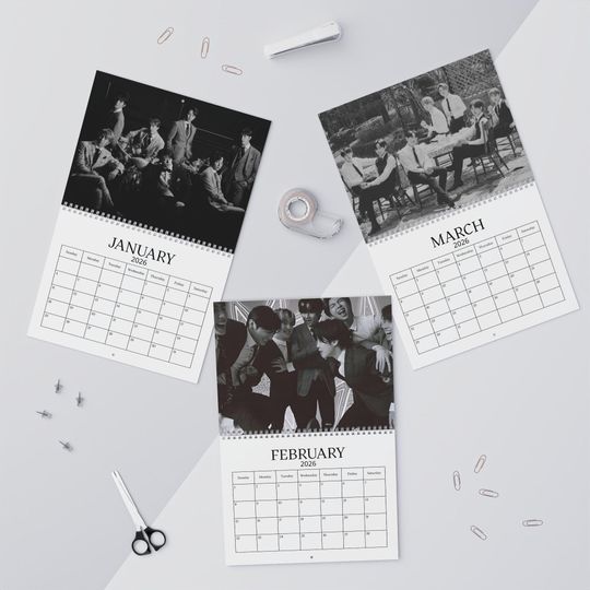 K-Pop BTS 2026 Calendar, Classique Celebrity Calendar, Gift for bts army, Organizer for Events, Holidays and Birthdays, BTS planner