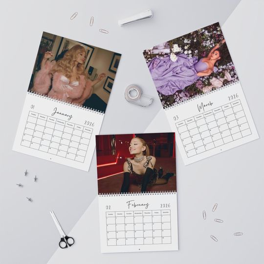 2026 Calendar, ariana calendar, Music Celebrity Planner, Inspirational Desk Calendar, Gift for Ariana Fans