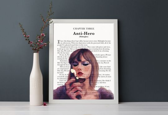 Discover Watercolor Lyric Art Poster Vertical Print Multiple Songs Available