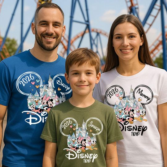 Discover Custom Disney Trip Shirt 2026, Disney Comfort Color Shirts, Personalized Disney Family Shirt, Disney Crew Tee, Custom Disney Matching Shirts