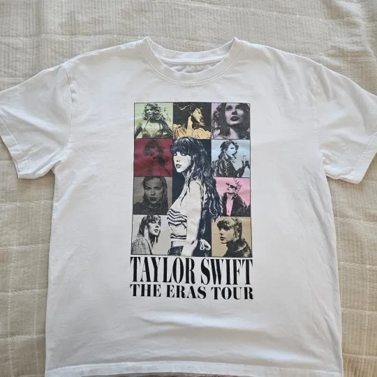 Discover Swift Shirt White Eras Tour Concert Graphic Tee, Gift For Fans