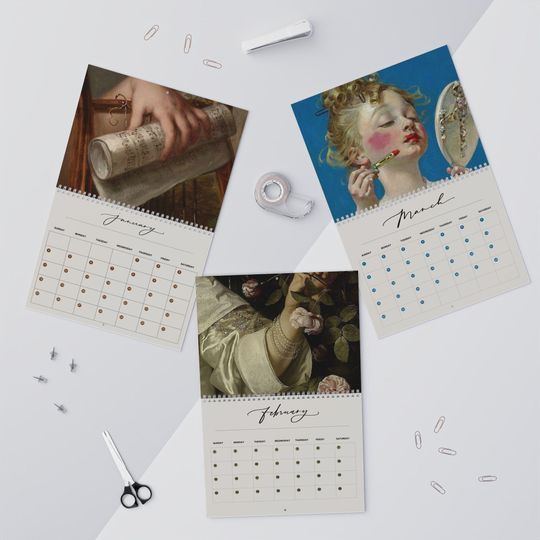 Discover Victorian Calendar, 2026 Yearly Planner, Elegant Home Decor, Office Desk Scheduler, 2026 calendar