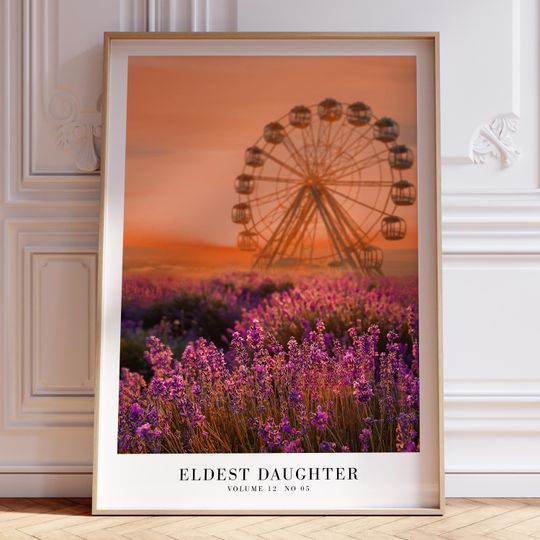 Discover Eldest Daughter Song Poster | Vintage Music Bar Cart Aesthetic | Retro Chic Wall Art for Music Lovers