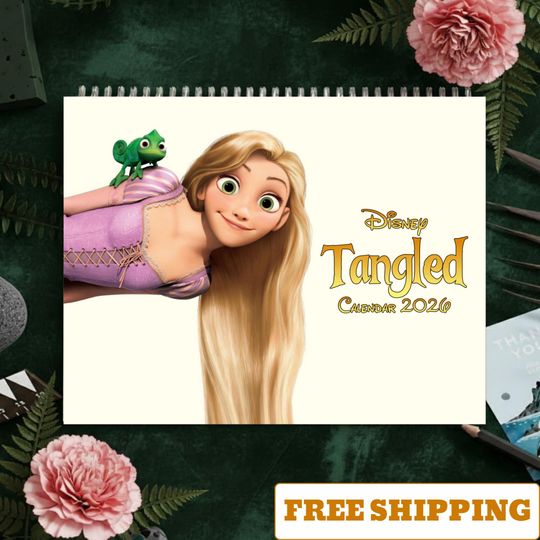 Discover Rapunzel 2026 Wall Calendar, Girls Room Poster Monthly Planner, Fairy Tale Decor, Gift for Disney Fans, Disney Princess