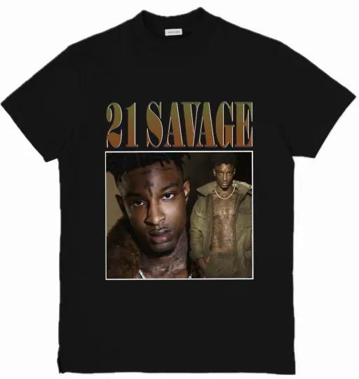 Discover 21 Savage Custom Hip Hop Rap Music Artist T-Shirt Top Tee Unisex