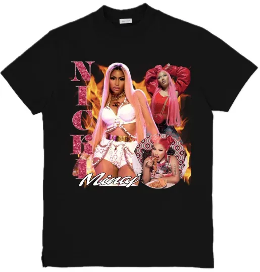 Discover Nicki Minaj Custom Hip Hop Rap Music Artist T-Shirt Top Tee Unisex