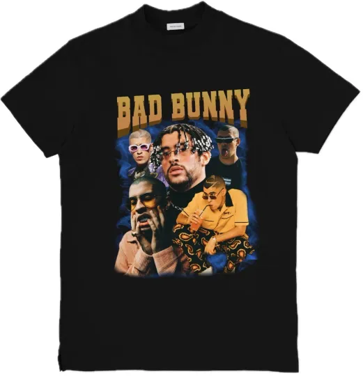 Discover B*d Bunny Custom Hip Hop Rap Music Artist T-Shirt Top Tee Unisex