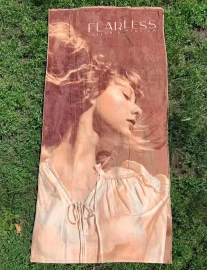 Discover Swift Fearless (Taylor’s version) Album Cover Art Beach Towel NEW Officia