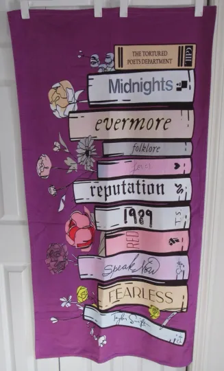 Discover NWOT! TIDAL COLORS Swift CUSTOM VELOUR BEACH TOWEL DISCOGRAPHY  30" x 58"