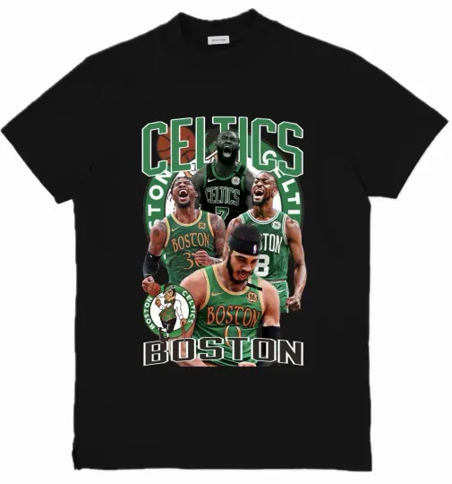 Discover Boston Basketball Custom N.B.A Basketball Inspired Graphic T-Shirt Top Tee