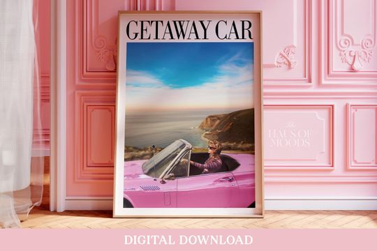 Discover Getaway Car Poster - Vintage Car Wall Art - Digital Download - Vertical Premium Matte Poster