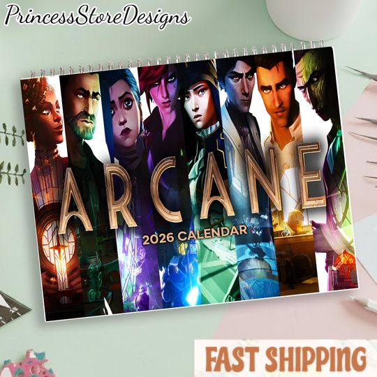 Discover Arcane Calendar 2026 LOL, Game Wall Calendar, Video Game Fan Gift