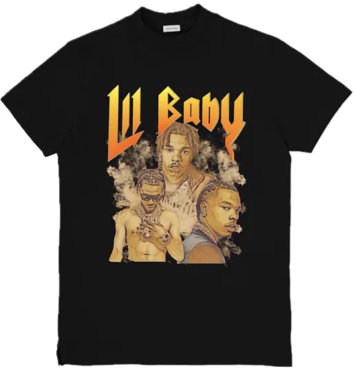 Discover Lil Baby Custom Hip Hop Rap Music Artist T-Shirt Top Tee Unisex Size S-3XL