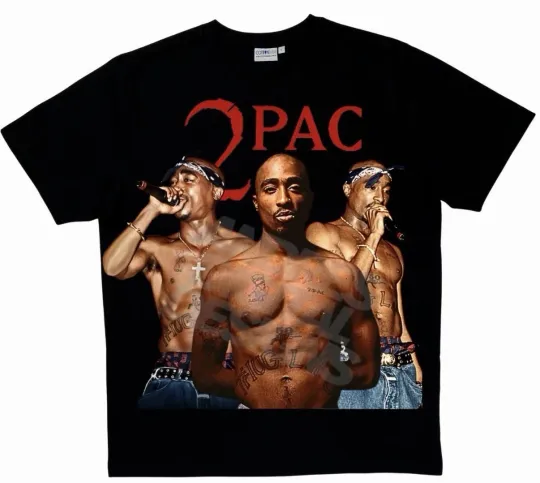 Discover 2Pac Tupac Inspired Merch Custom T-Shirt Unisex Size S-3XL