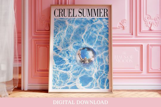 Discover Cruel Summer Poster | Lover Song Poster | Minimal Swifie Wall Art | Digital Download Print at Home