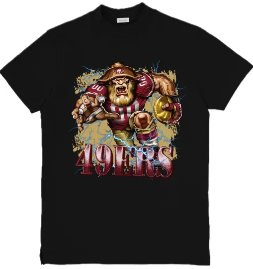 Discover San Francisco 49ers Mascot  football Custom Graphic T-Shirt Size S-3XL