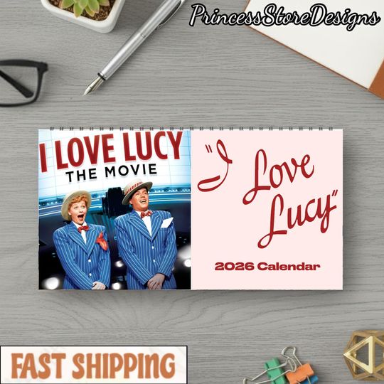 I Love Lucy 2026 Desk Calendar, The best Episode Design, Fans of Lucy, Classic TV Show Lover Gift
