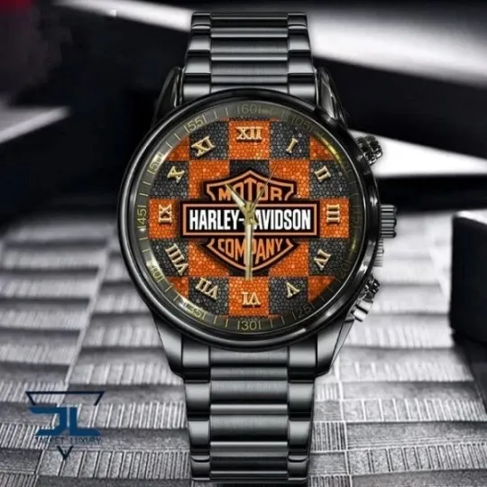 Discover Harley Motor Racing Davidsonn Black Stainless Steel Watch For Men